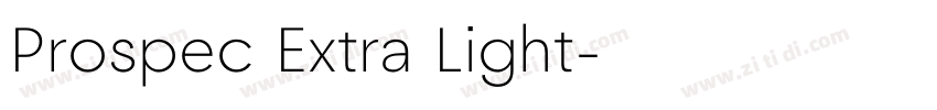 Prospec Extra Light字体转换